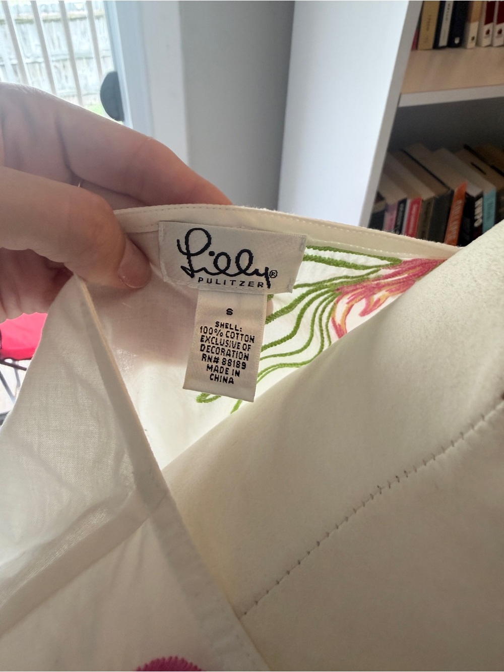 Lilly Pulitzer White Embroidered Tropical Tunic Cover-Up Dress | Size Small - Picture 3 of 7